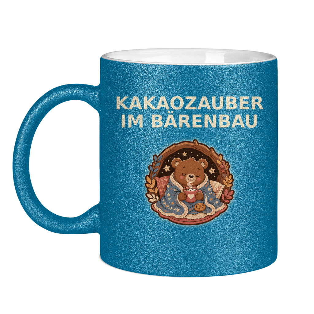Glitzertasse Kakaozauber im Bärenbau Glitzer