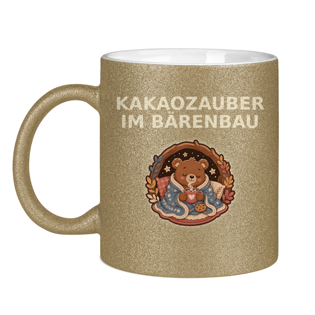 Glitzertasse Kakaozauber im Bärenbau Glitzer