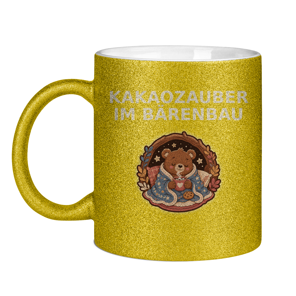 Glitzertasse Kakaozauber im Bärenbau Glitzer