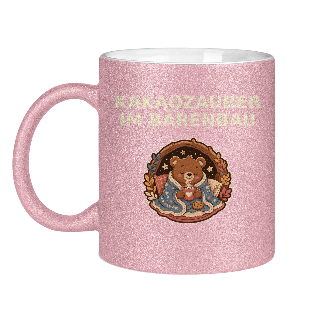 Glitzertasse Kakaozauber im Bärenbau Glitzer