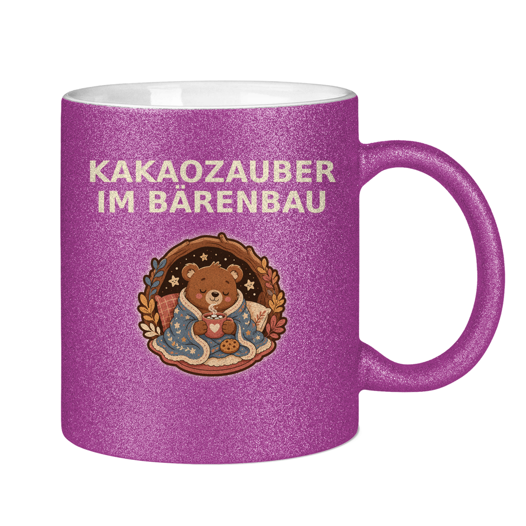 Glitzertasse Kakaozauber im Bärenbau Glitzer