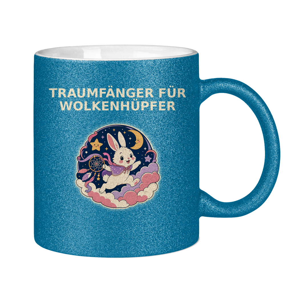 Glitzertasse Traumfänger für Wolkenhüpfer Glitzer