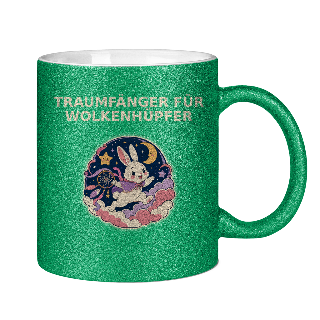 Glitzertasse Traumfänger für Wolkenhüpfer Glitzer