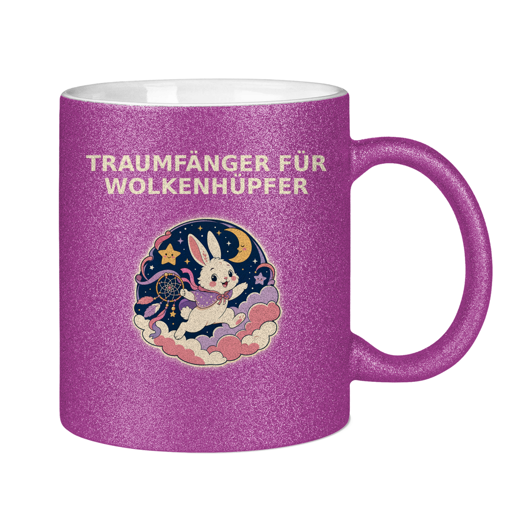 Glitzertasse Traumfänger für Wolkenhüpfer Glitzer