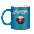 Glitzertasse Hafenkante Kaffeepause Glittzer