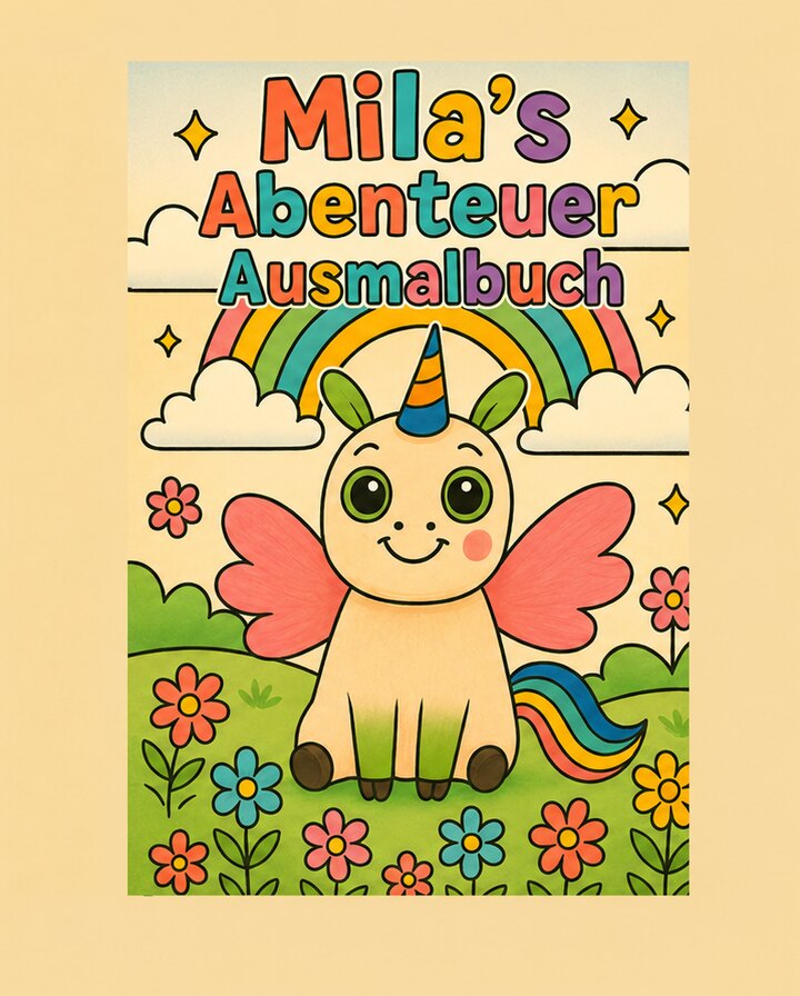 Cover von Mila’s Abenteuer Ausmalbuch