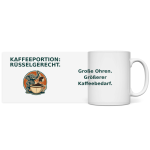 Panorama Tasse Kaffeportion Rüsselgerecht Pano