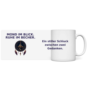 Panorama Tasse Mond im Blick Ruhe im Becher Pano
