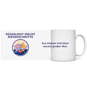 Panorama Tasse Rüsselmut mach Riesenschritte Pano