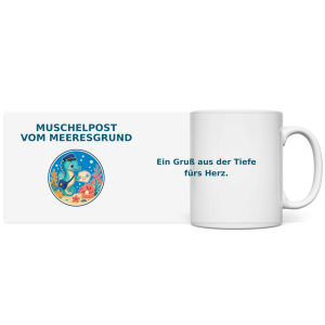Panorama Tasse Muschelpost vom Meeresgrund Pano