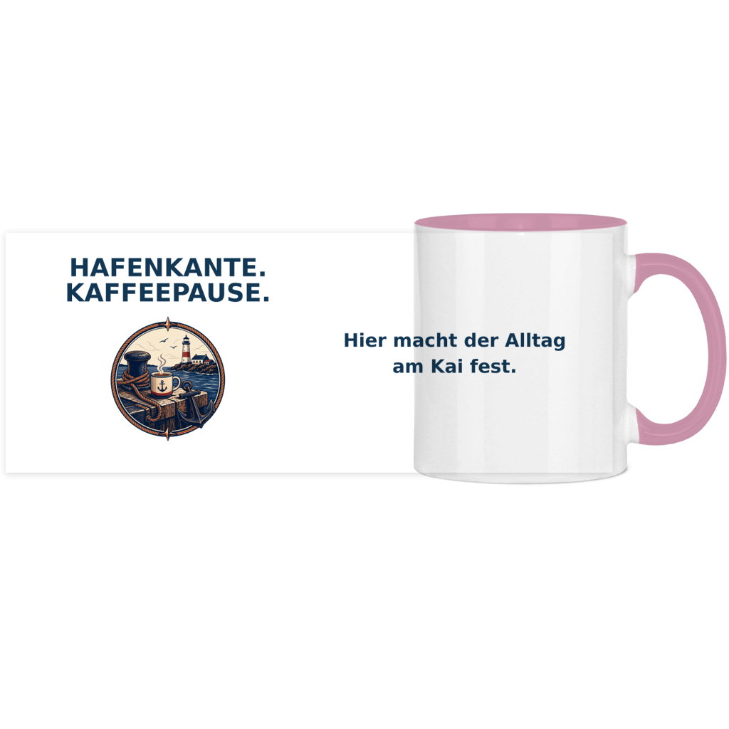 Panorama Tasse zweifarbig Hafenkante Kaffeepause Pano – Bild 5