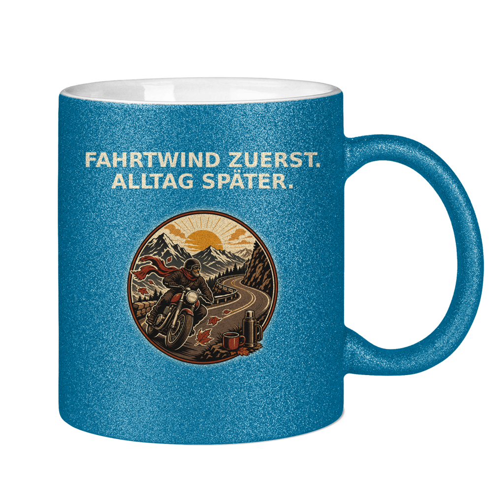 Glitzertasse Fahrtwind zuerst Alltag später Glitzer – Bild 2