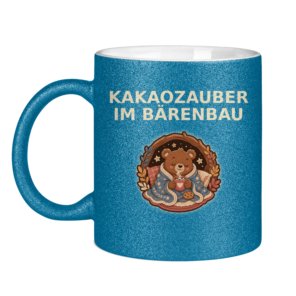 Glitzertasse Kakaozauber im Bärenbau Glitzer