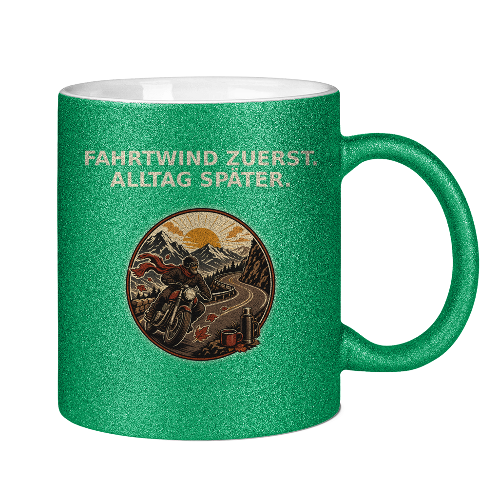 Glitzertasse Fahrtwind zuerst Alltag später Glitzer – Bild 4