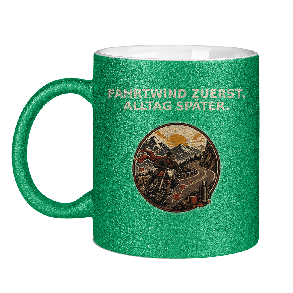Glitzertasse Fahrtwind zuerst Alltag später Glitzer – Bild 3
