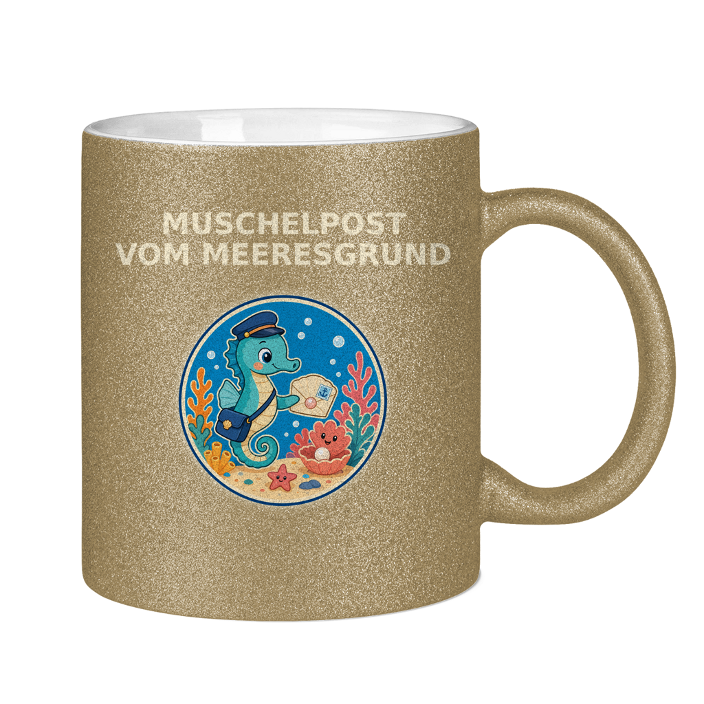 Glitzertasse Muschelpost vom Meeresgrund Pano – Bild 6