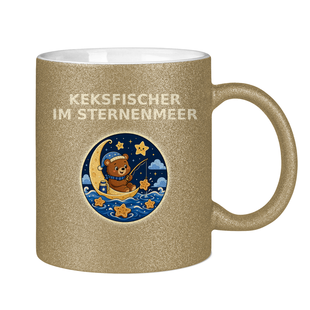 Glitzertasse Keksefischer im Sternenmeer Glitzer – Bild 6