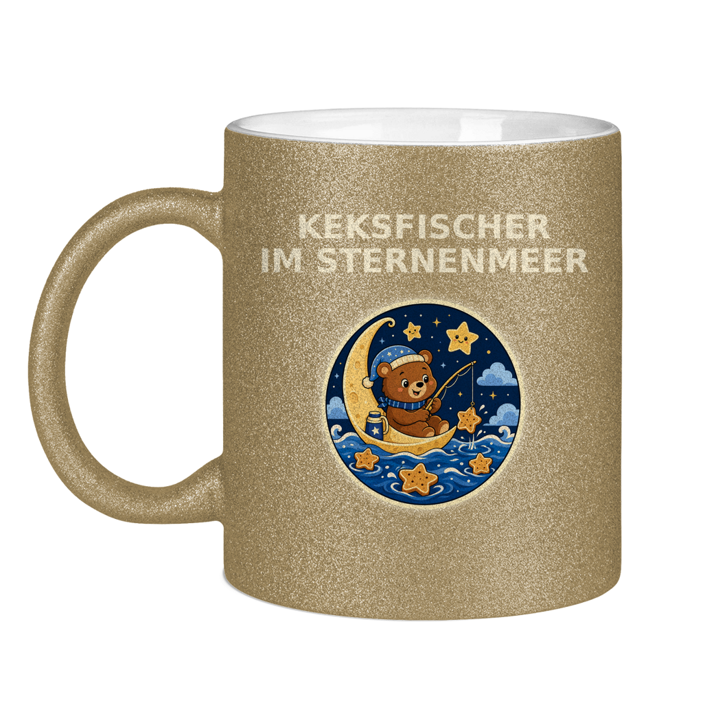 Glitzertasse Keksefischer im Sternenmeer Glitzer – Bild 5