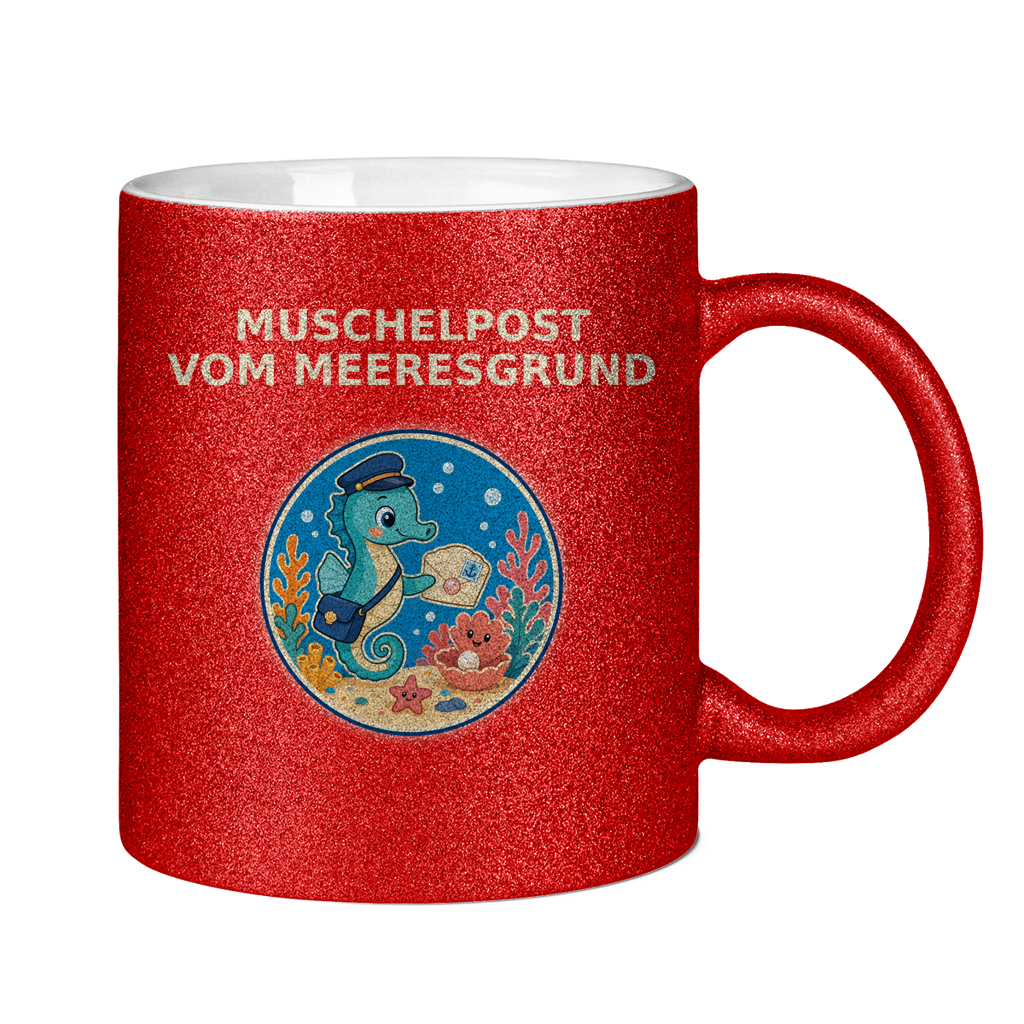 Glitzertasse Muschelpost vom Meeresgrund Pano – Bild 8