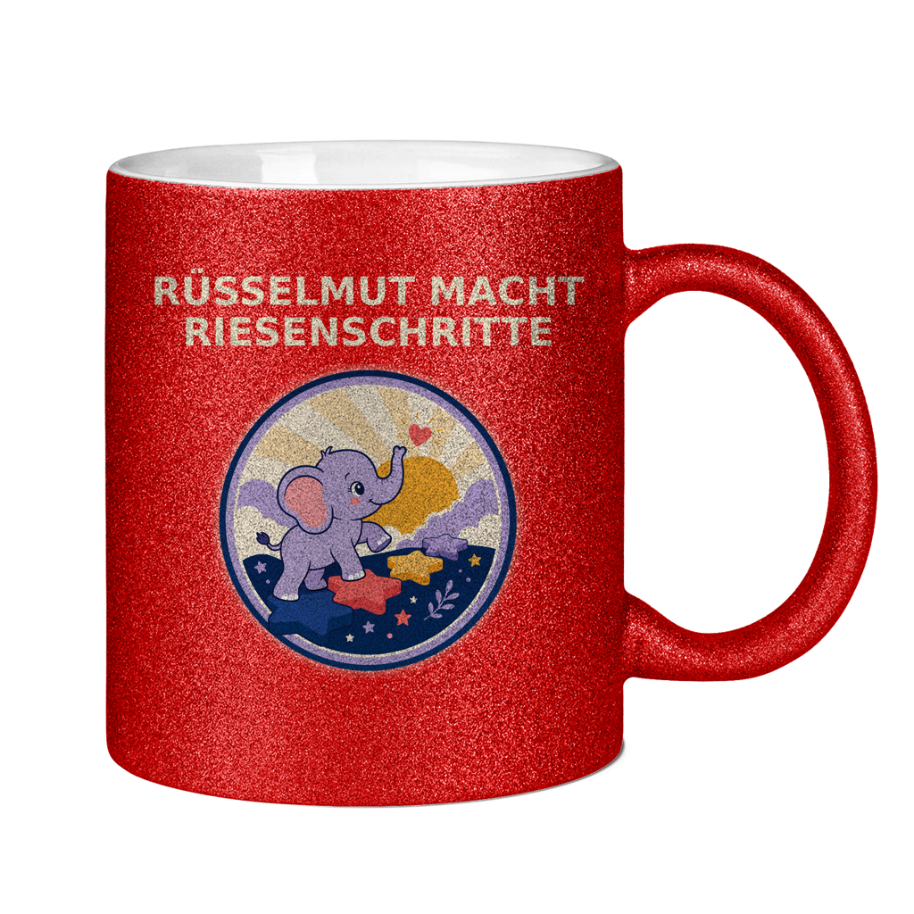 Glitzertasse Rüsselmut macht Riesenschritte Glitzer – Bild 8