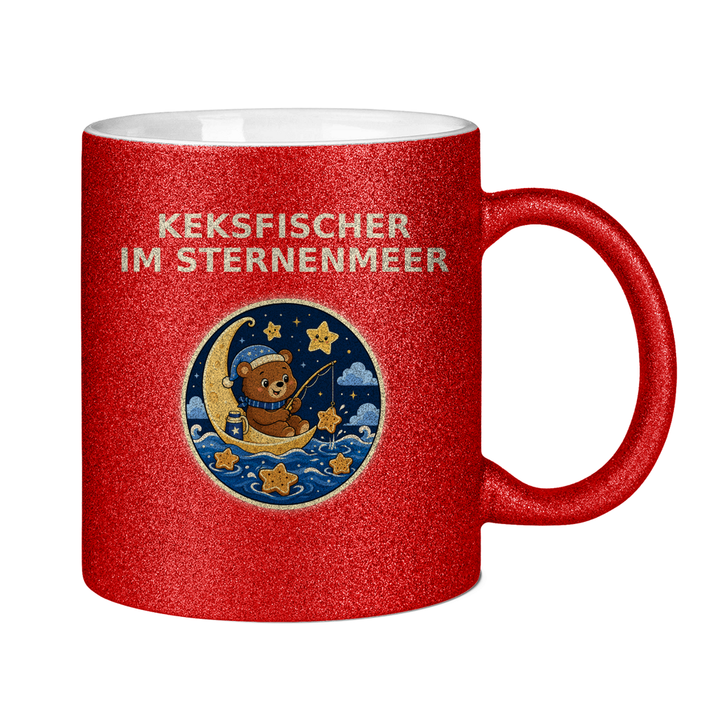 Glitzertasse Keksefischer im Sternenmeer Glitzer – Bild 8