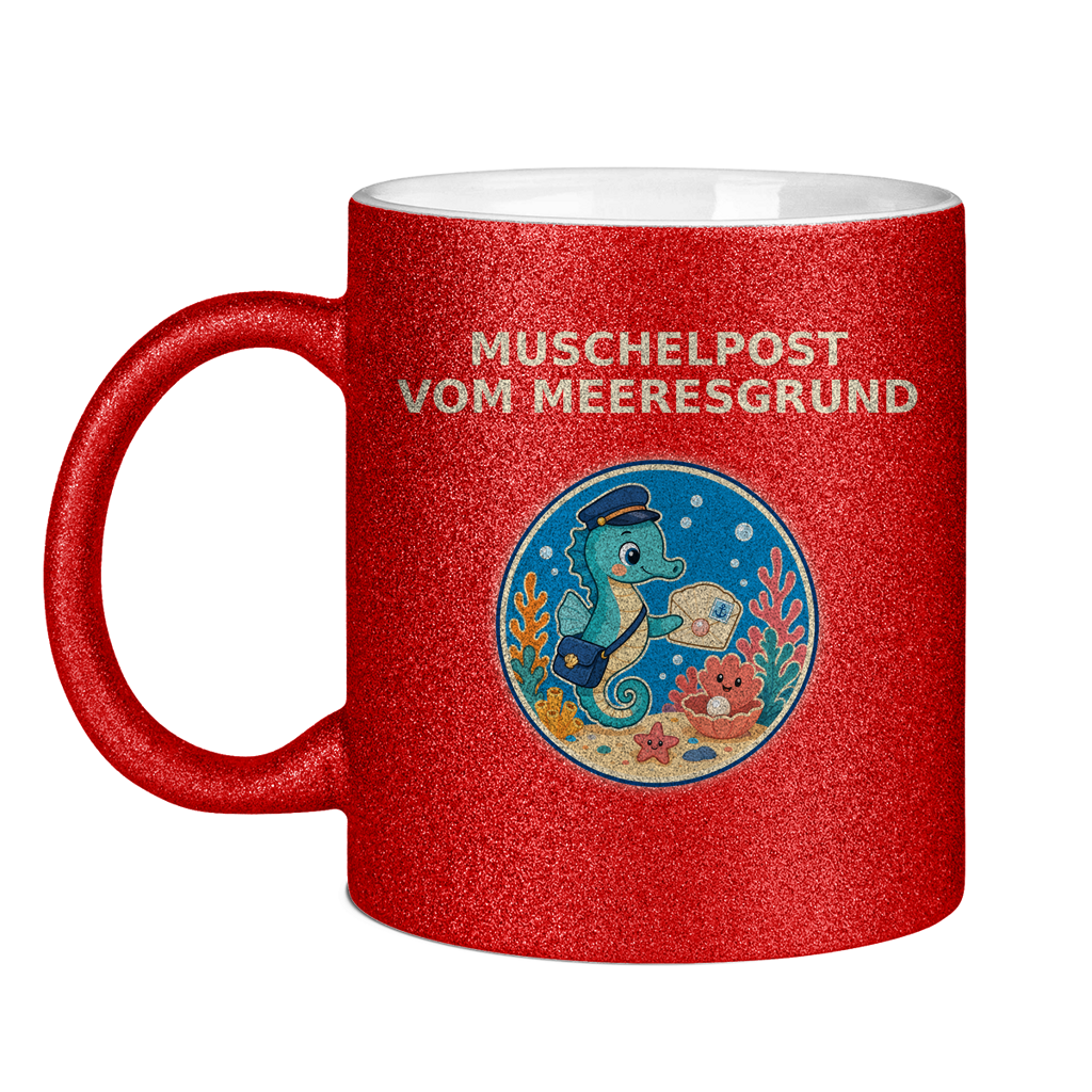 Glitzertasse Muschelpost vom Meeresgrund Pano – Bild 7