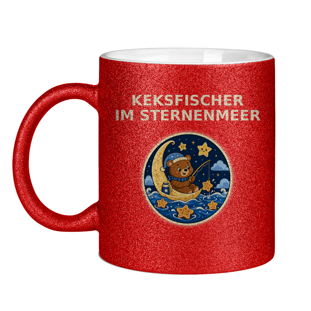 Glitzertasse Keksefischer im Sternenmeer Glitzer – Bild 7
