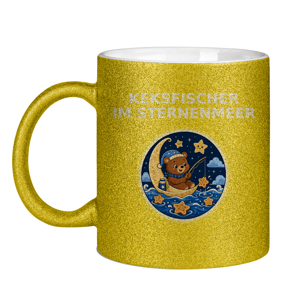 Glitzertasse Keksefischer im Sternenmeer Glitzer – Bild 9