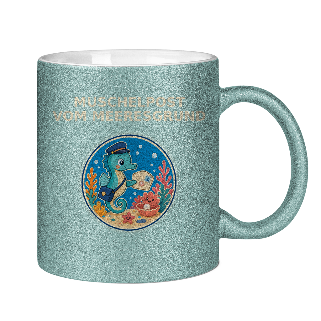 Glitzertasse Muschelpost vom Meeresgrund Pano – Bild 12