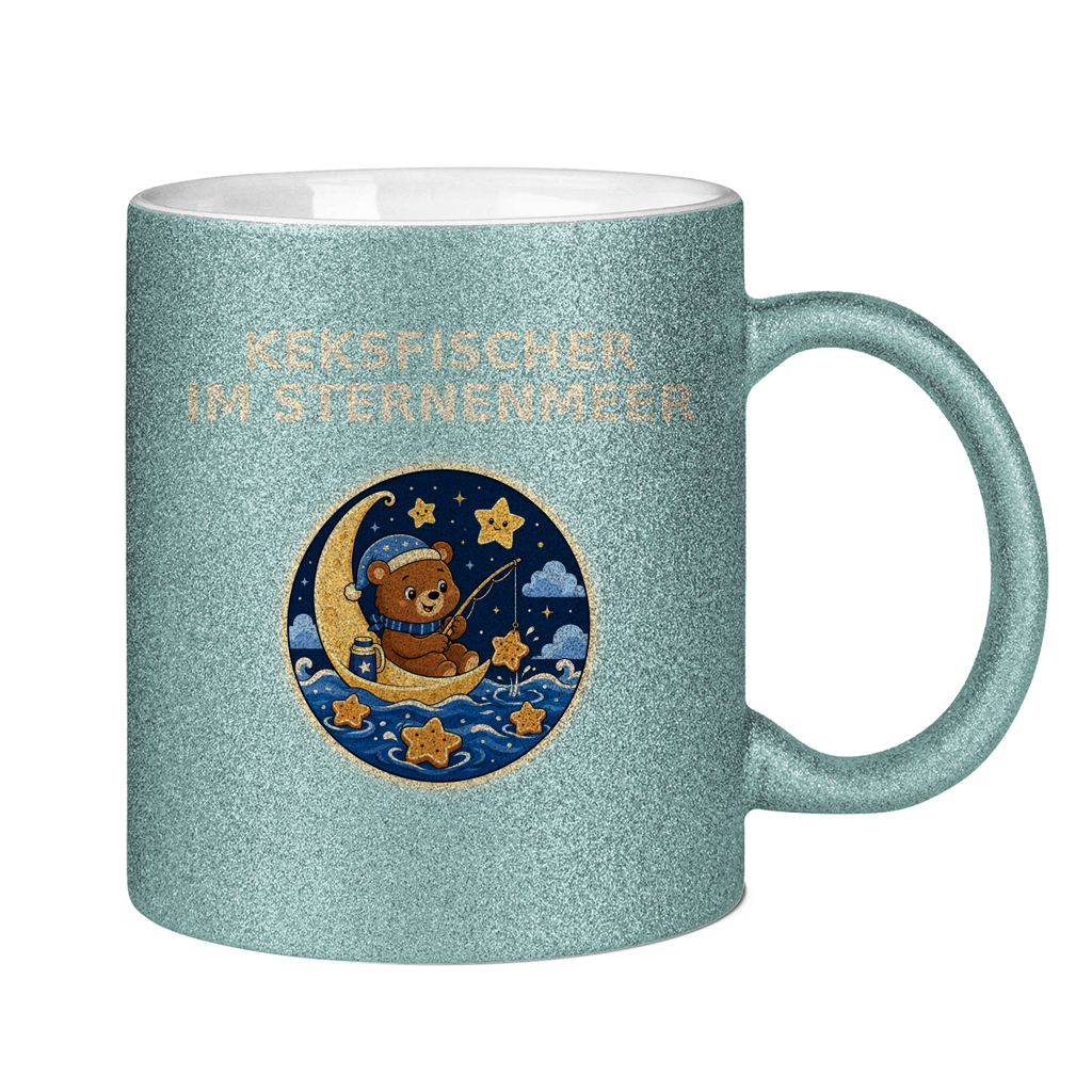 Glitzertasse Keksefischer im Sternenmeer Glitzer – Bild 12