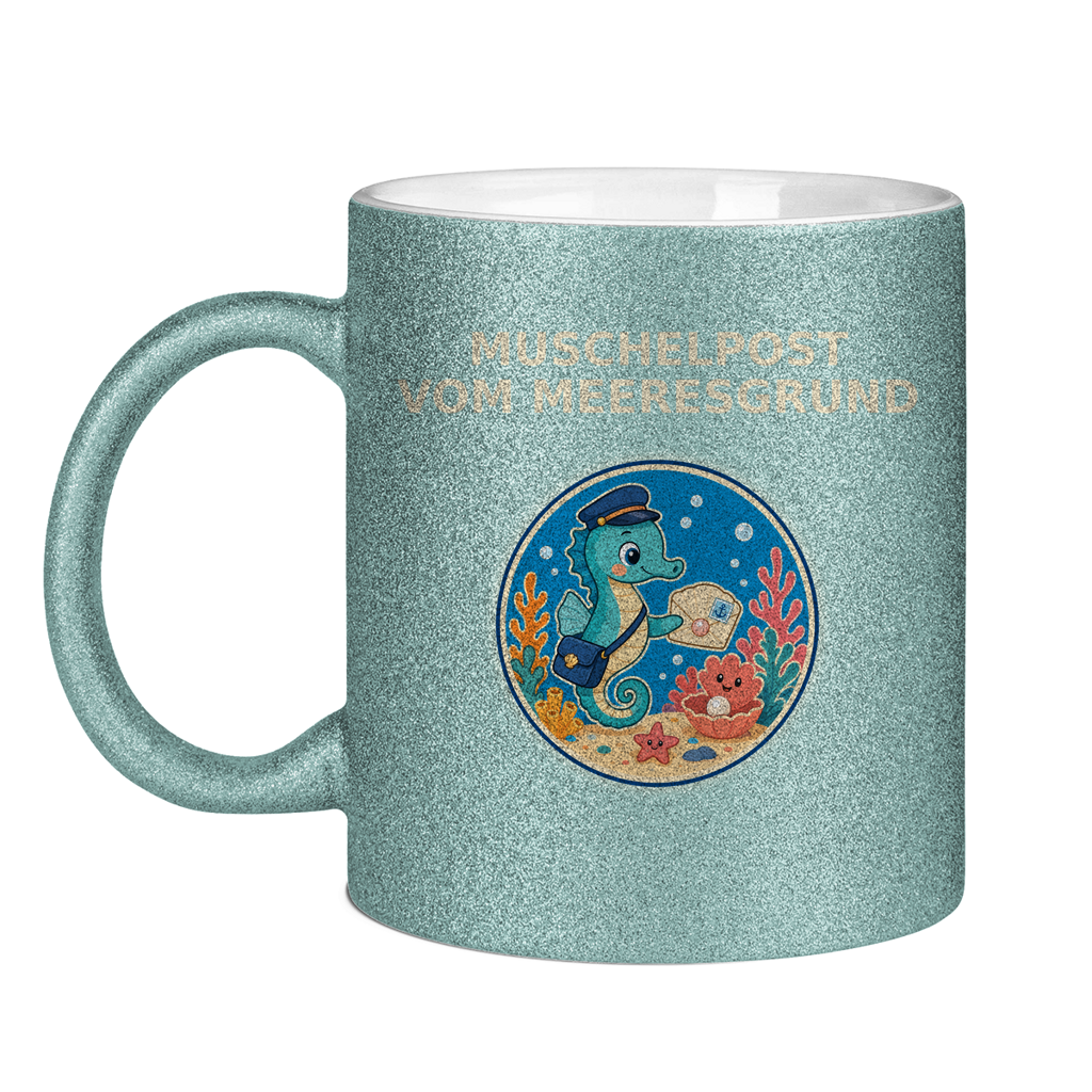 Glitzertasse Muschelpost vom Meeresgrund Pano – Bild 11
