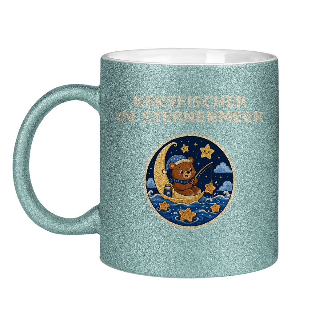Glitzertasse Keksefischer im Sternenmeer Glitzer – Bild 11