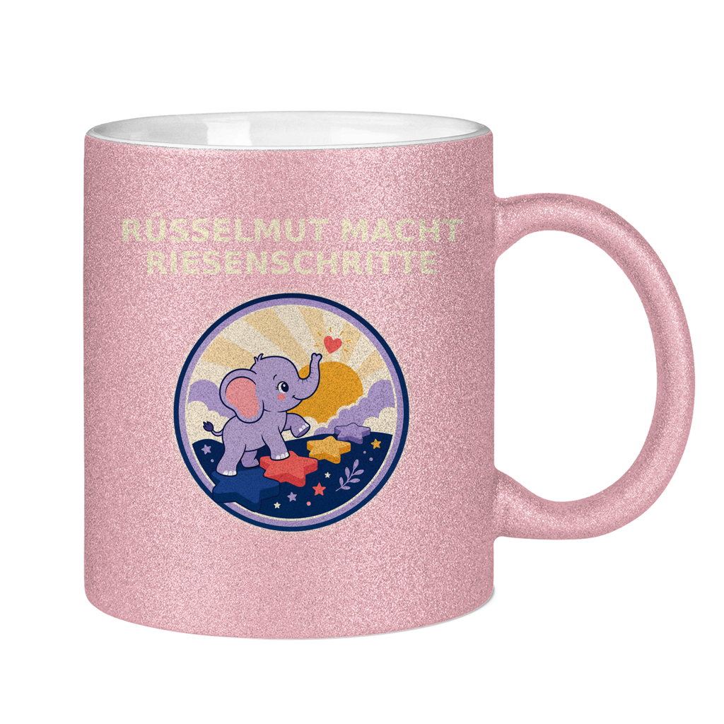 Glitzertasse Rüsselmut macht Riesenschritte Glitzer – Bild 14
