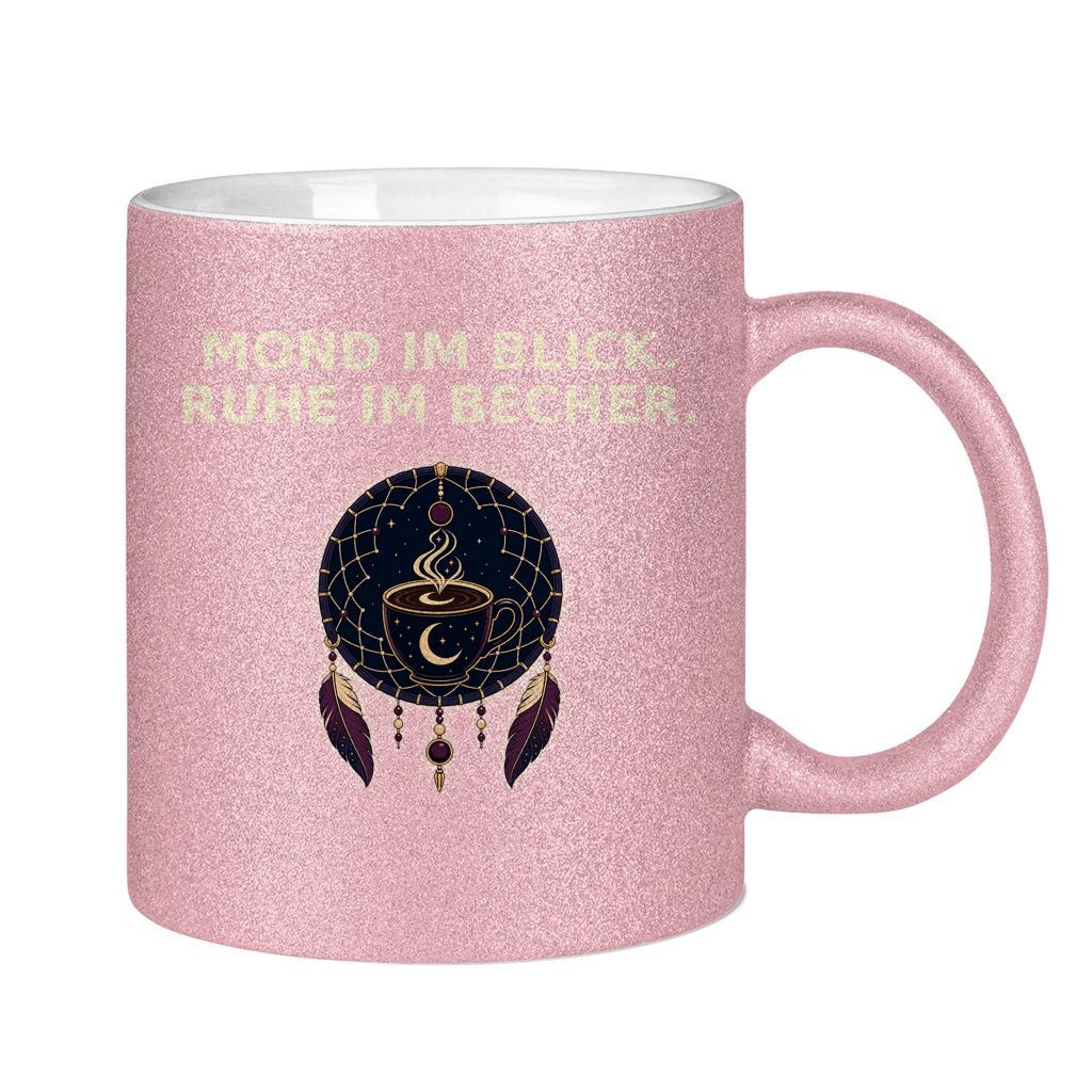 Glitzertasse Mond im Blick Ruhe im Becher Glitzer – Bild 14