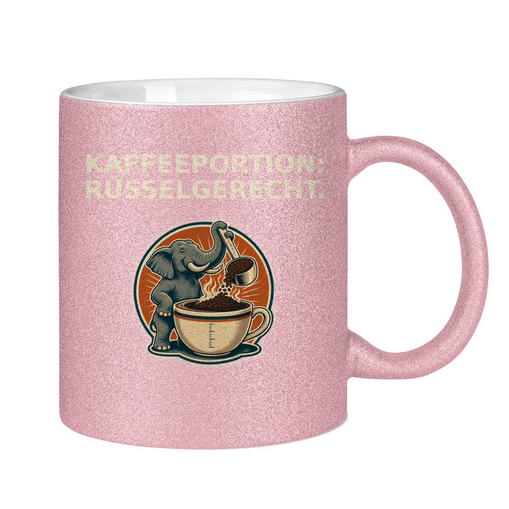 Glitzertasse Kaffeeportion Rüsselgerecht Glitzer – Bild 14