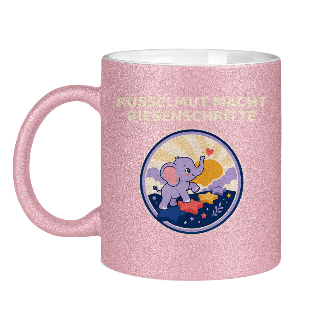 Glitzertasse Rüsselmut macht Riesenschritte Glitzer – Bild 13
