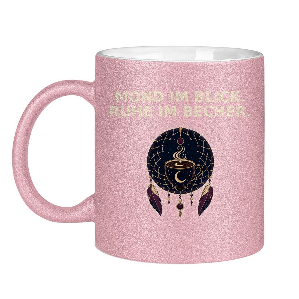 Glitzertasse Mond im Blick Ruhe im Becher Glitzer – Bild 13