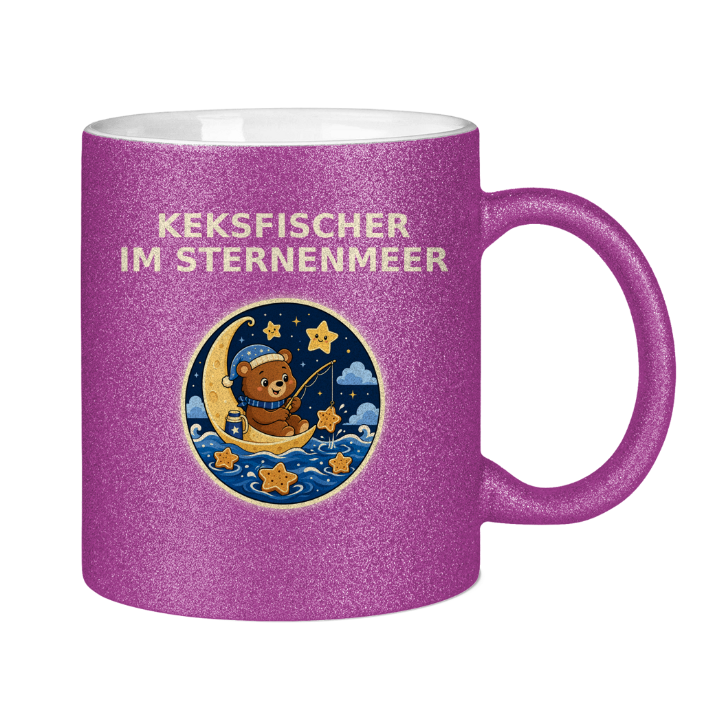 Glitzertasse Keksefischer im Sternenmeer Glitzer – Bild 16
