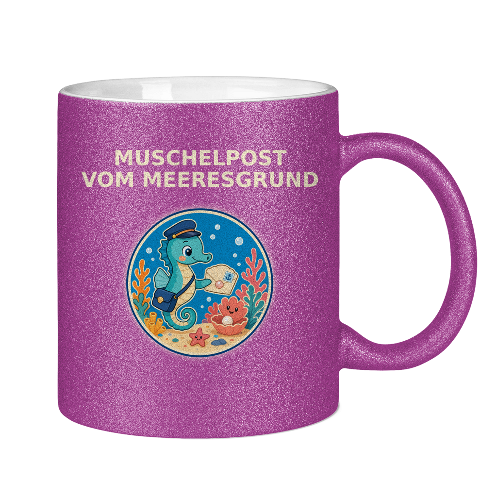Glitzertasse Muschelpost vom Meeresgrund Pano – Bild 16