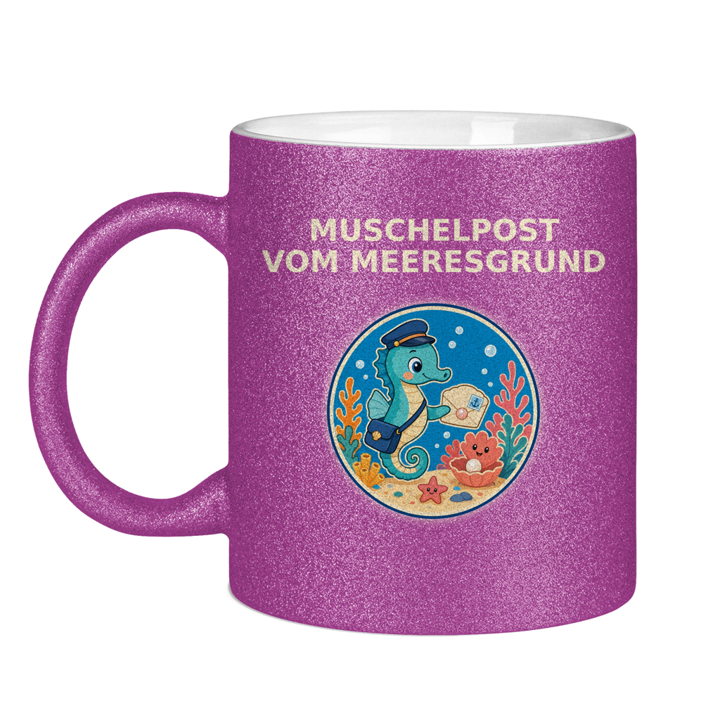 Glitzertasse Muschelpost vom Meeresgrund Pano – Bild 15