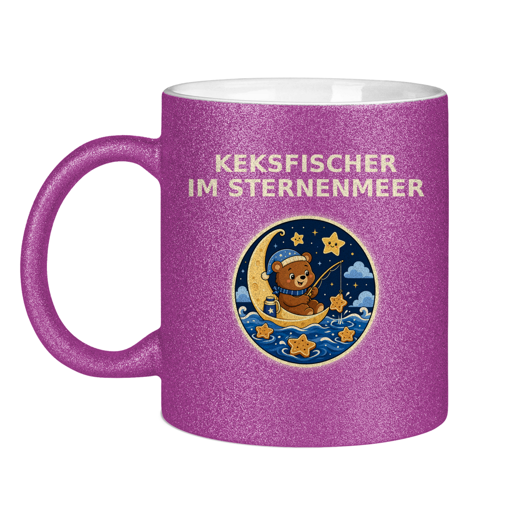 Glitzertasse Keksefischer im Sternenmeer Glitzer – Bild 15