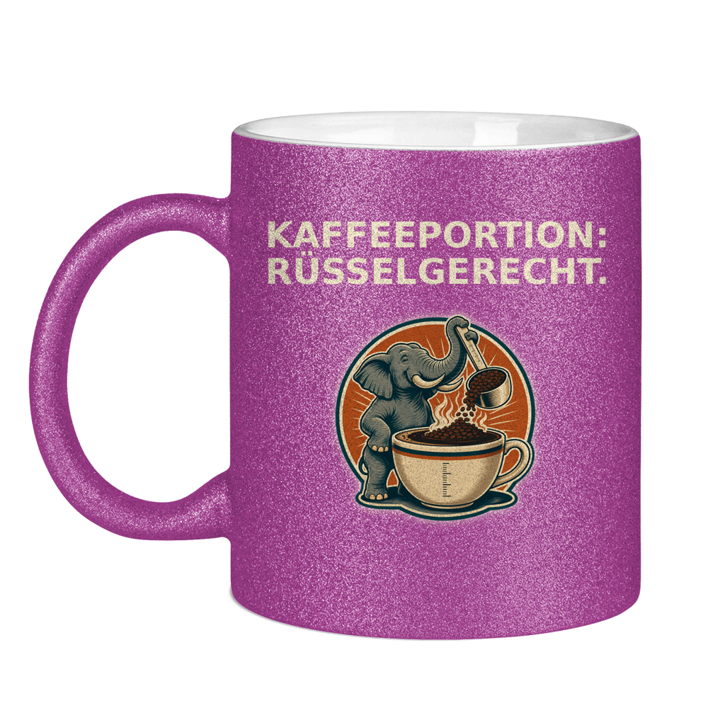 Glitzertasse Kaffeeportion Rüsselgerecht Glitzer – Bild 15