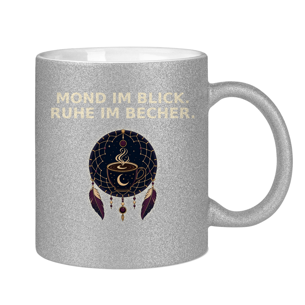 Glitzertasse Mond im Blick Ruhe im Becher Glitzer – Bild 18
