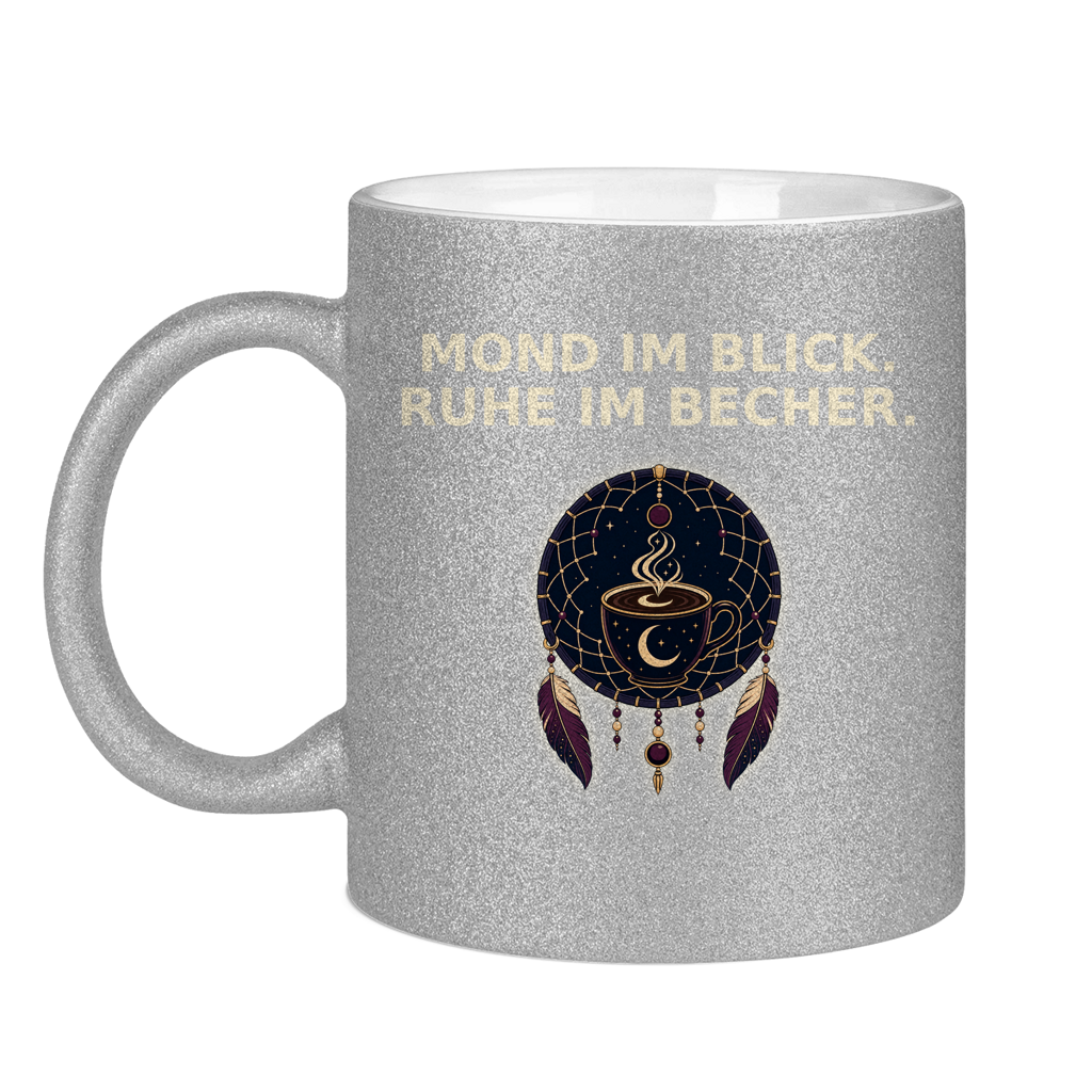 Glitzertasse Mond im Blick Ruhe im Becher Glitzer – Bild 17