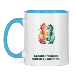 Korallenfreunde halten zusammen – Tasse zweifarbig