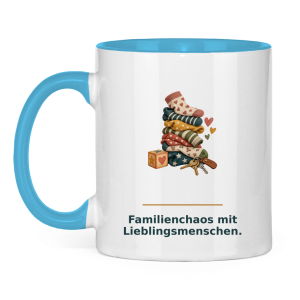 Familienchaos mit Lieblingsmenschen – Tasse zweifarbig