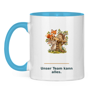 Unser Team kann alles – Tasse zweifarbig