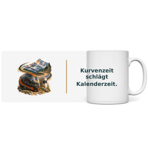 Kurvenzeit schlägt Kalenderzeit – Panorama Tasse