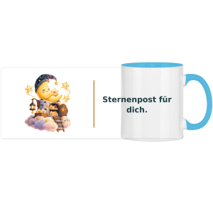 Sternenpost für dich – Panorama Tasse zweifarbig