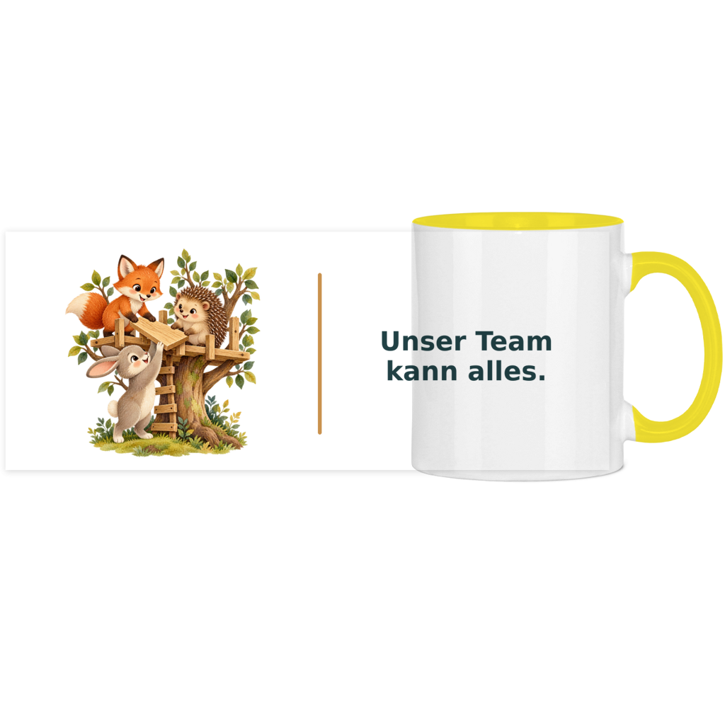 Unser Team kann alles – Panorama Tasse zweifarbig – Bild 3